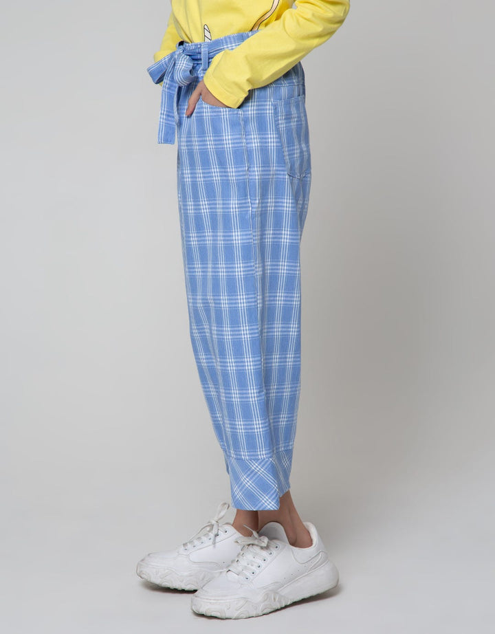 Aero Pants Capri Checkered Pattern