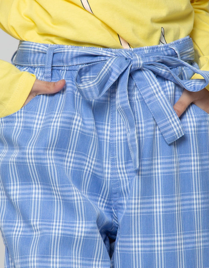 Aero Pants Capri Checkered Pattern