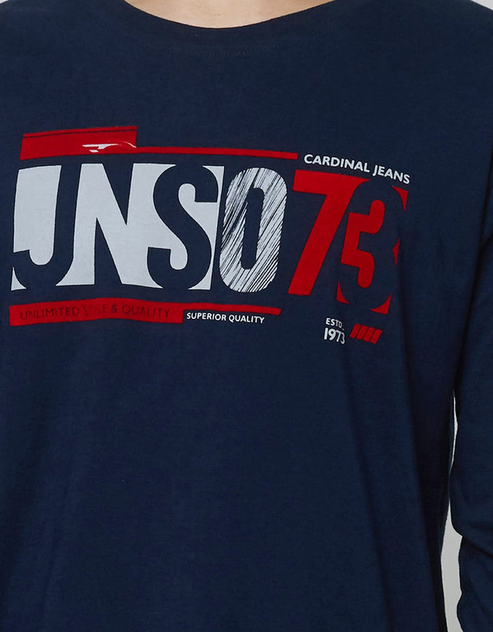 Cardinal Jeans T-Shirt Oblong Lengan Panjang Fashionable