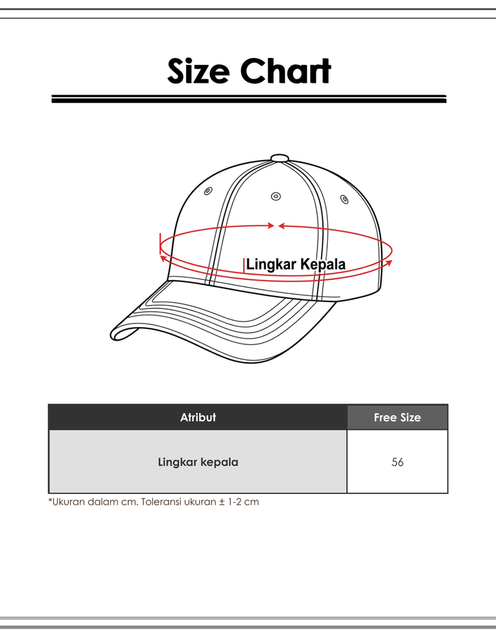 Cardinal Jeans Number Bordir Topi Pria