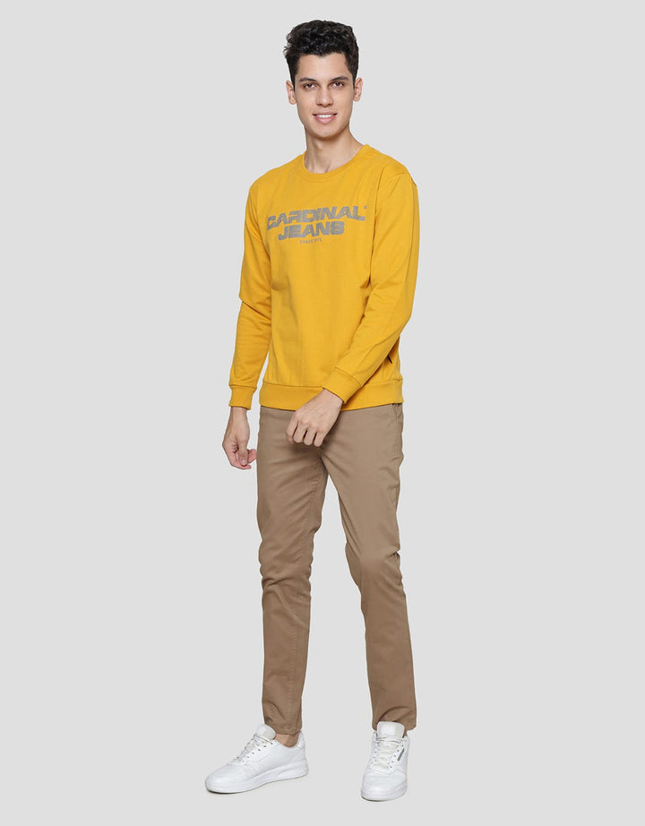 Cardinal Jeans Wording Brand Print Men's Sweater