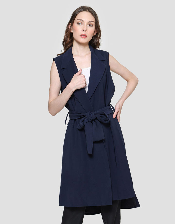 Cardinal Femme Sleeve Less Blazer Wanita