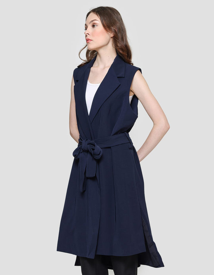 Cardinal Femme Sleeve Less Blazer Wanita