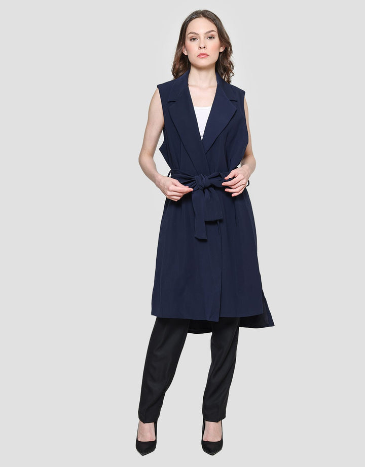 Cardinal Femme Sleeve Less Blazer Wanita