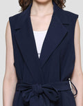 Cardinal Femme Sleeve Less Blazer Wanita