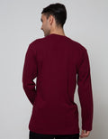 Cole Long Sleeve T-Shirt Henley Kombinasi Plakat