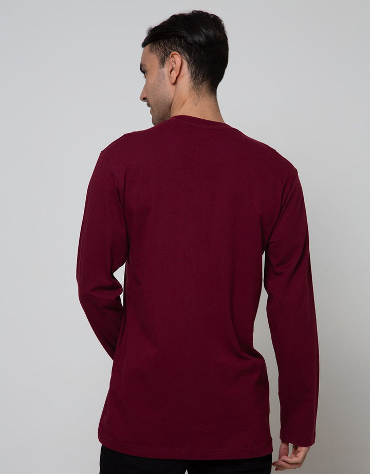 Cole Long Sleeve T-Shirt Henley Kombinasi Plakat