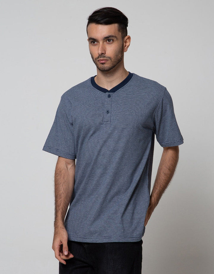 Cole Short Sleeve T-Shirt Henley Stripe