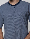 Cole Short Sleeve T-Shirt Henley Stripe