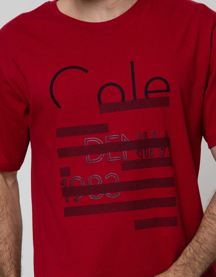 Cole Short Sleeve T-Shirt Print Typo Cole