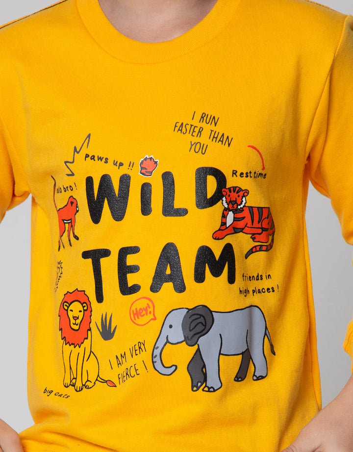 Little M Animal Wild Team Kaos Anak Laki-laki
