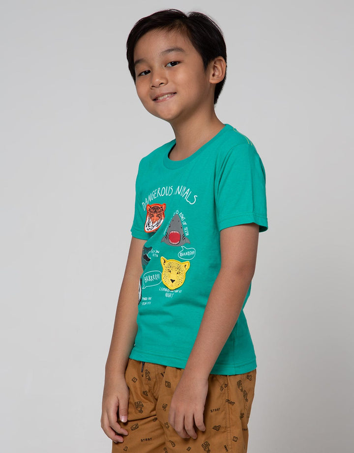 Little M Short Sleeve T-Shirt Dangerous Animal Flip Application