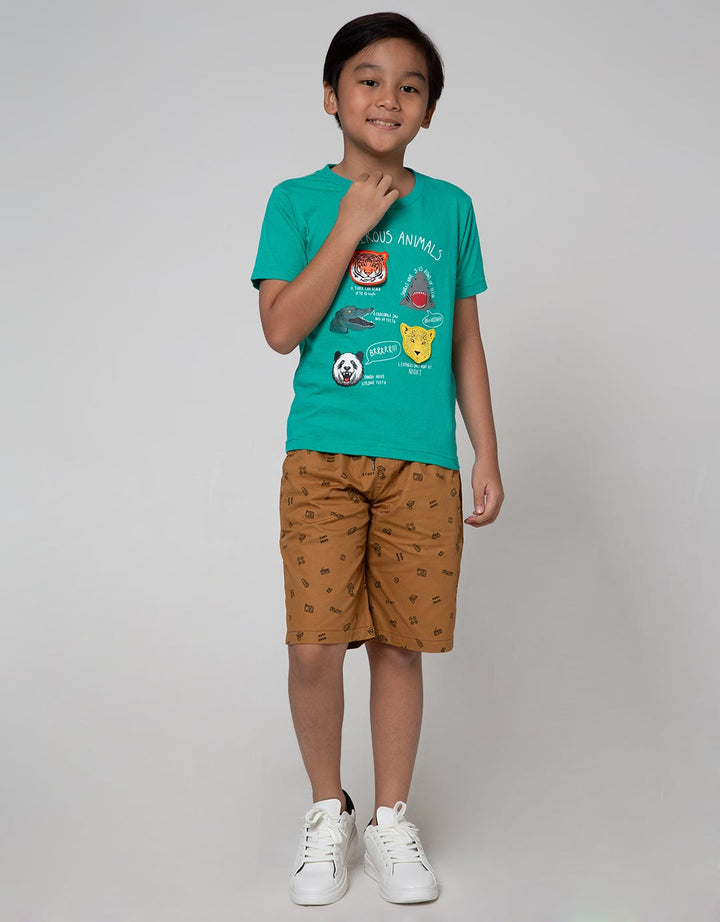 Little M Short Sleeve T-Shirt Dangerous Animal Flip Application
