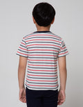 Little M Short Sleeve T-Shirt Henley Stripes