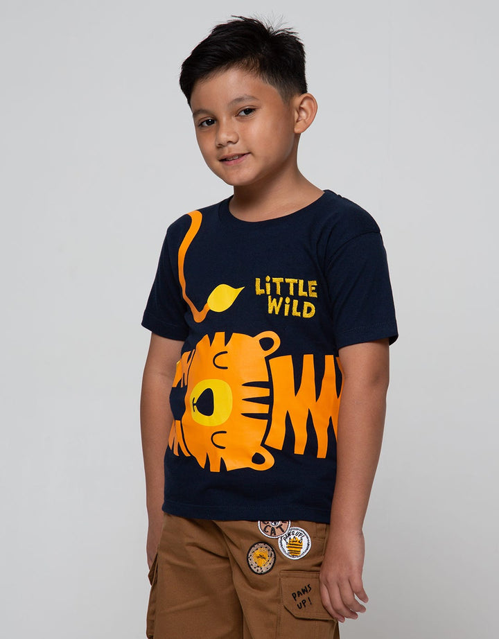 Little M Short Sleeve T-Shirt Tiger Cucuk Bordir Little Wild