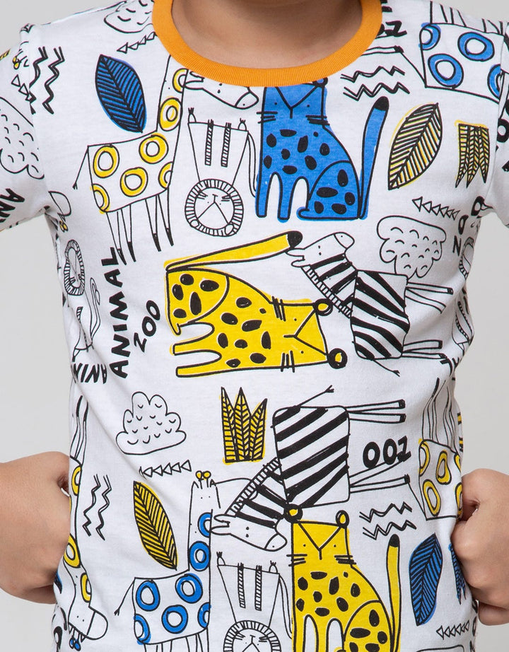 Little M Short Sleeve T-Shirt Print Animal