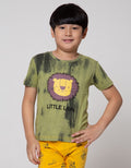 Little M Short Sleeve T-Shirt Tie Dyed Lion Embroidered