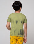 Little M Short Sleeve T-Shirt Tie Dyed Lion Embroidered