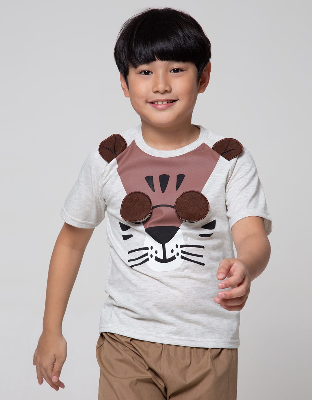 Little M Short Sleeve Tiger T-Shirt Flip Application