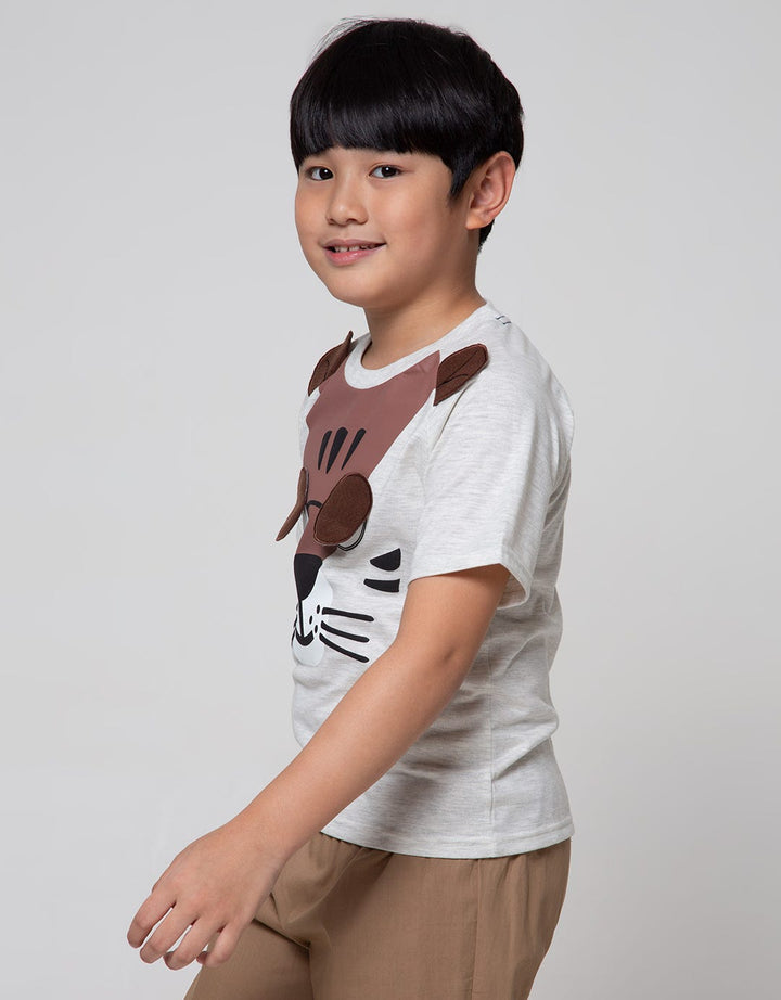 Little M Short Sleeve Tiger T-Shirt Flip Application