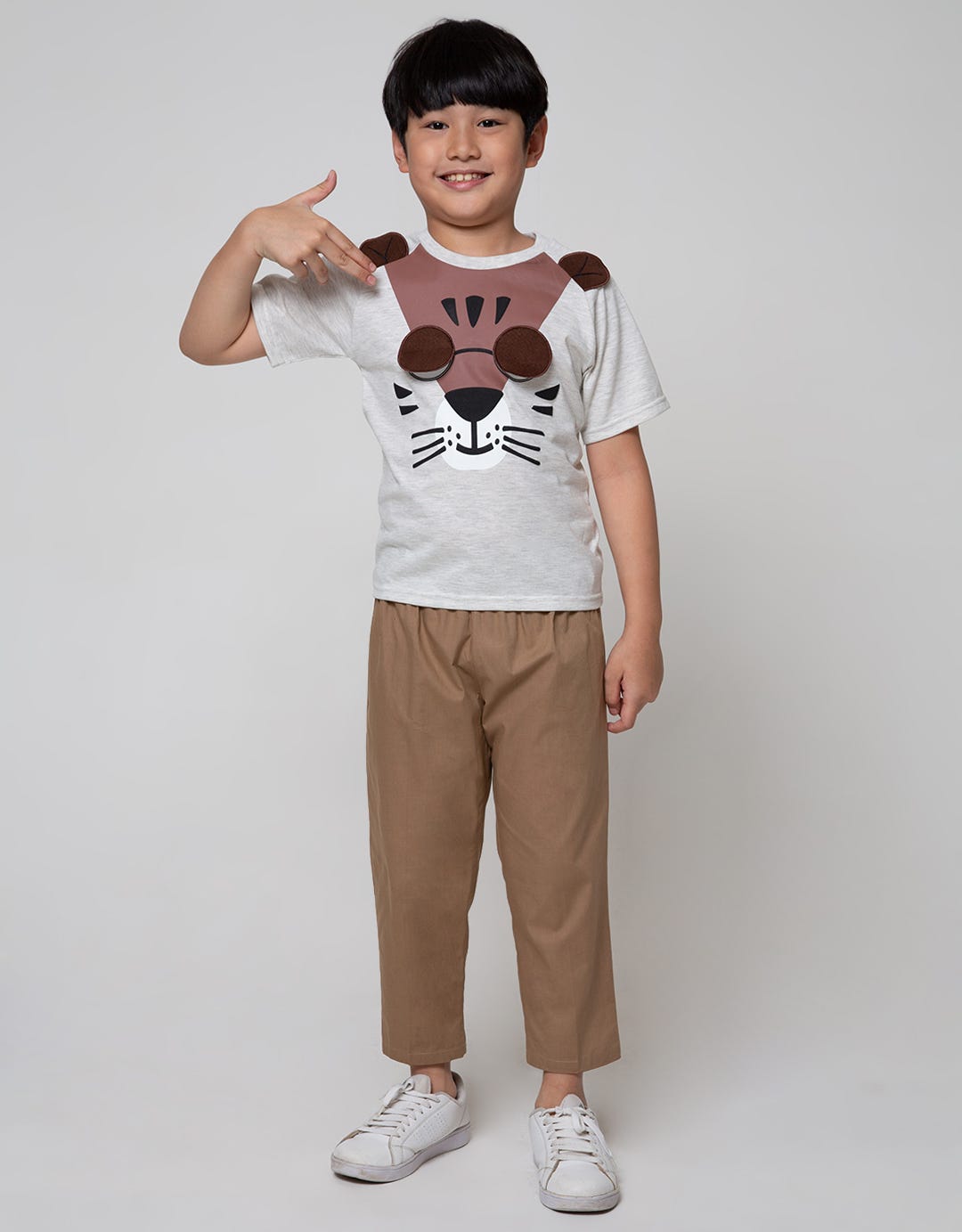 Little M Short Sleeve Tiger T-Shirt Flip Application