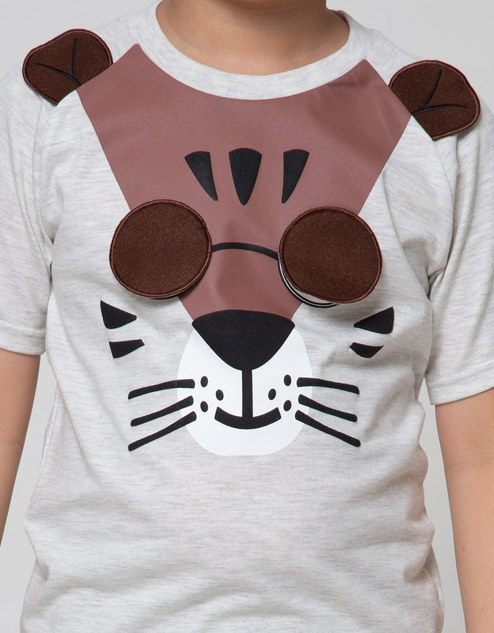 Little M Short Sleeve Tiger T-Shirt Flip Application