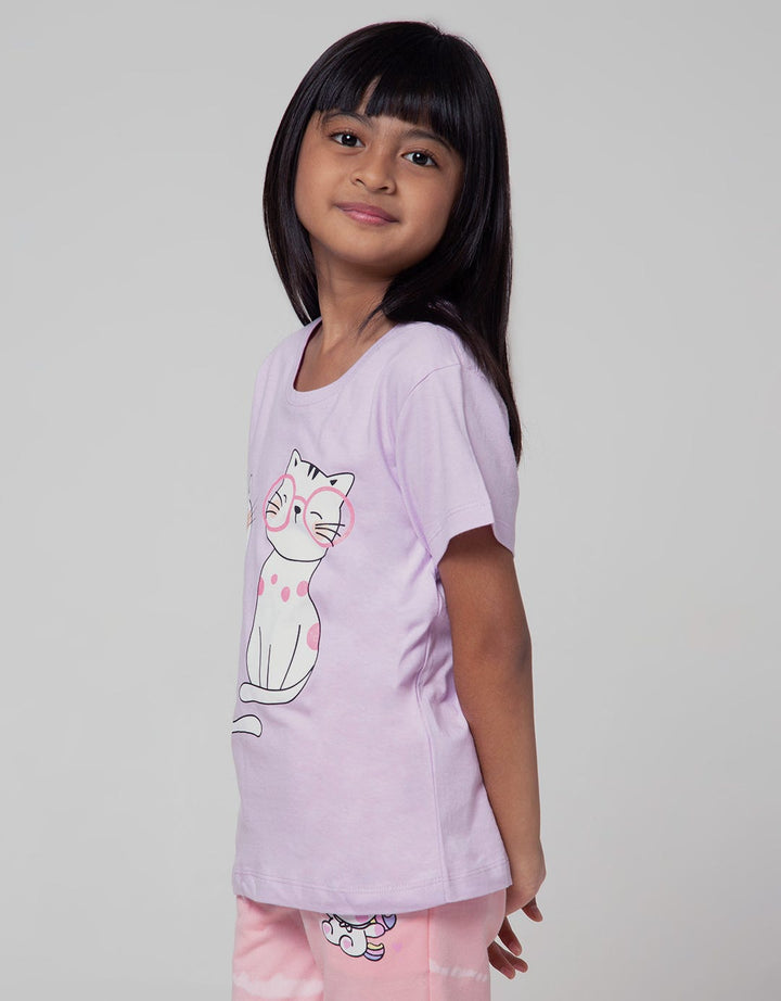 Little M Short Sleeve T-Shirt 2 Cat