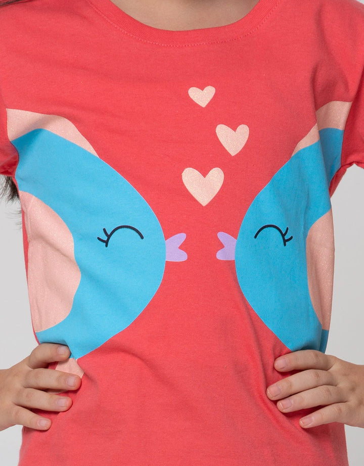 Little M Short Sleeve T-Shirt Couple Animal 3