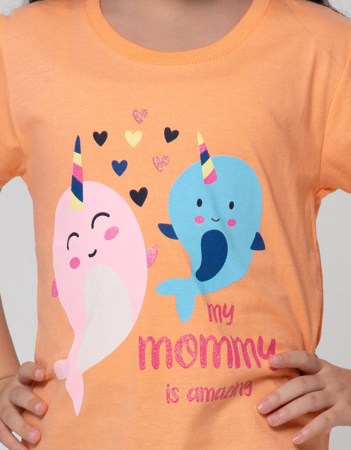 Little M Short Sleeve T-Shirt Couple Animal 4