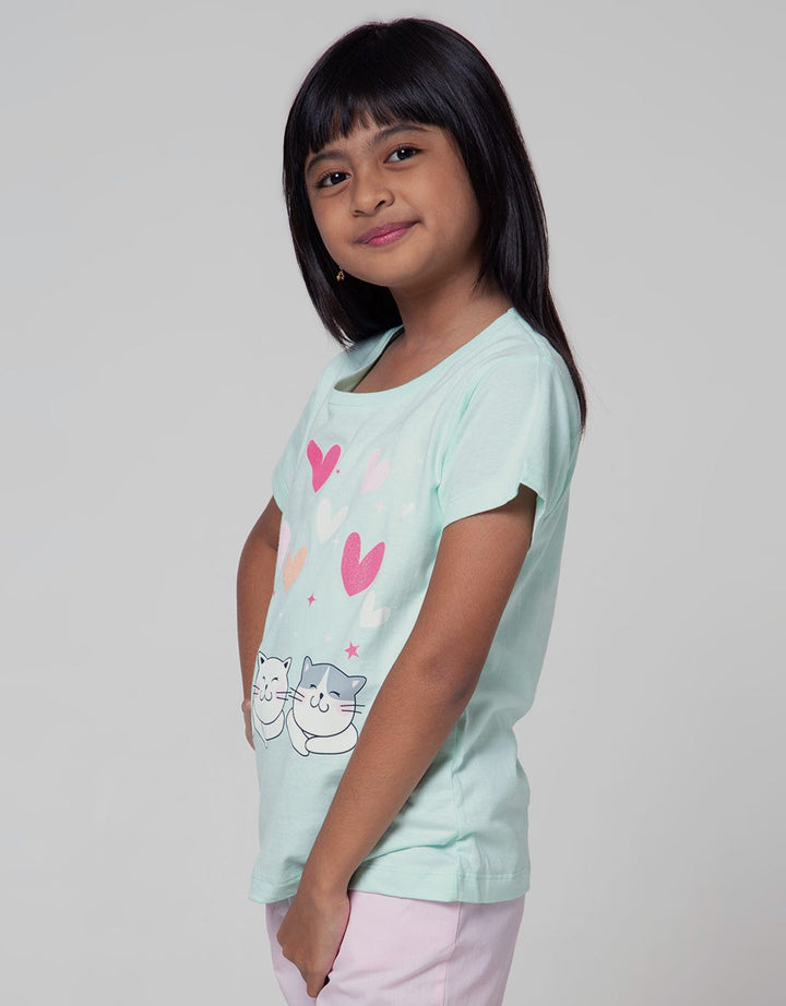 Little M Short Sleeve T-Shirt 3 Cats Love