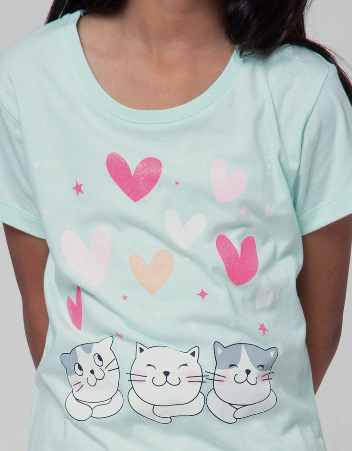 Little M Short Sleeve T-Shirt 3 Cats Love