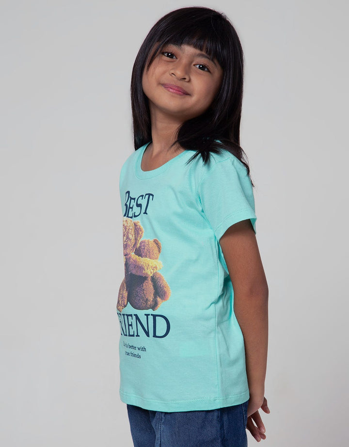 Little M Short Sleeve T-Shirt Photo Print Bear Best Friend