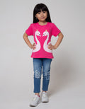Little M Short Sleeve T-Shirt Basic Couple Animal 5
