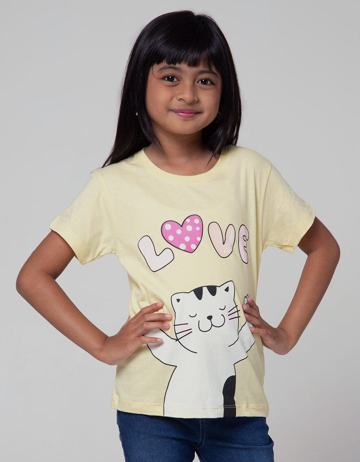Little M Short Sleeve T-Shirt Love Cat