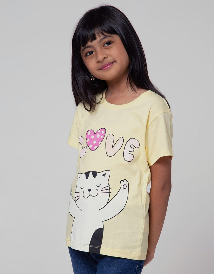 Little M Short Sleeve T-Shirt Love Cat