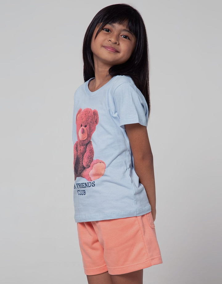 Little M Short Sleeve T-Shirt Basic Photo Print Bear Club
