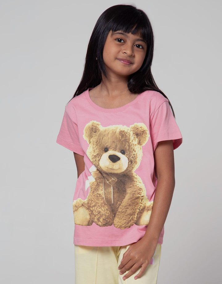 Little M Short Sleeve T-Shirt Basic Photo Print Big Bear