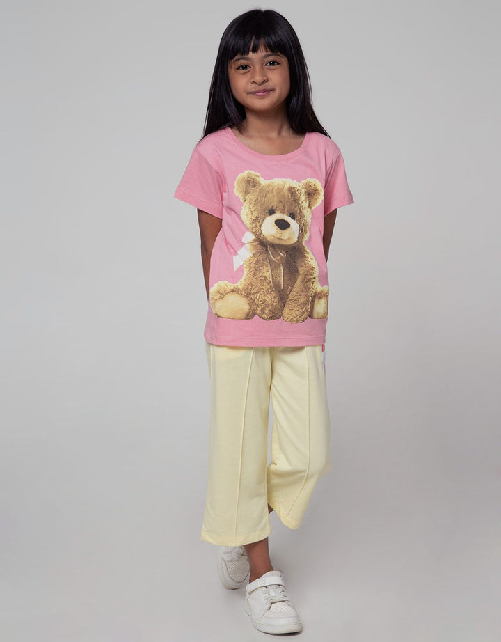 Little M Short Sleeve T-Shirt Basic Photo Print Big Bear