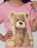 Little M Short Sleeve T-Shirt Basic Photo Print Big Bear