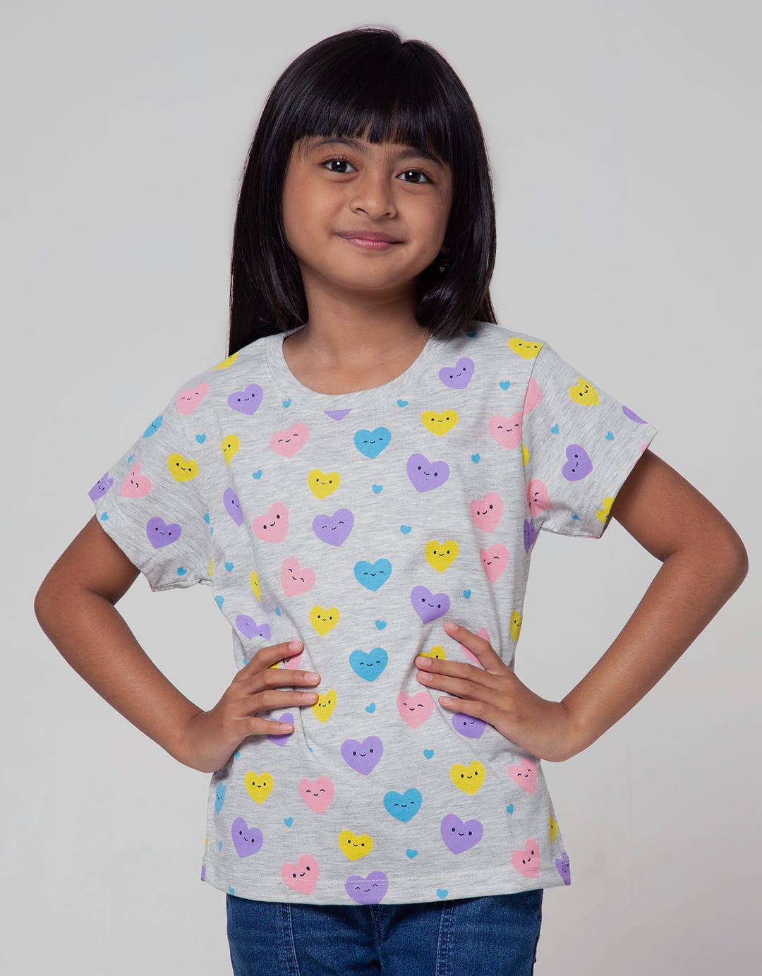 Little M Short Sleeve T-Shirt Fp Hearts
