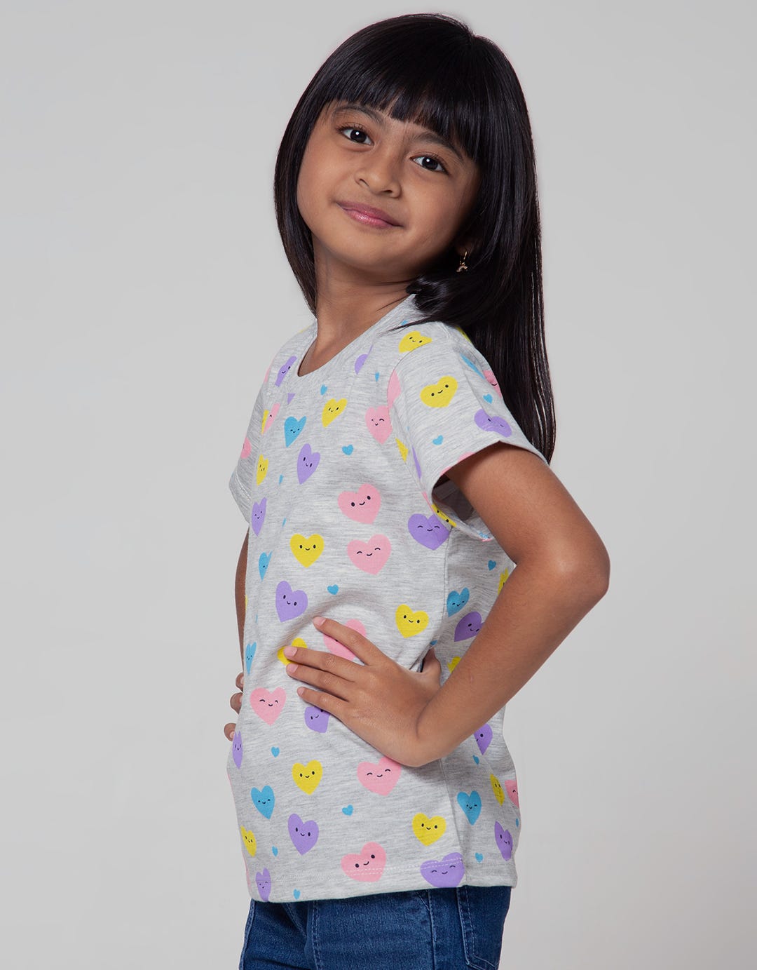 Little M Short Sleeve T-Shirt Fp Hearts