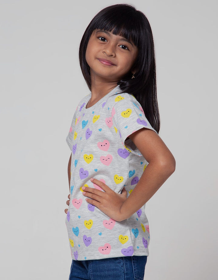 Little M Short Sleeve T-Shirt Fp Hearts