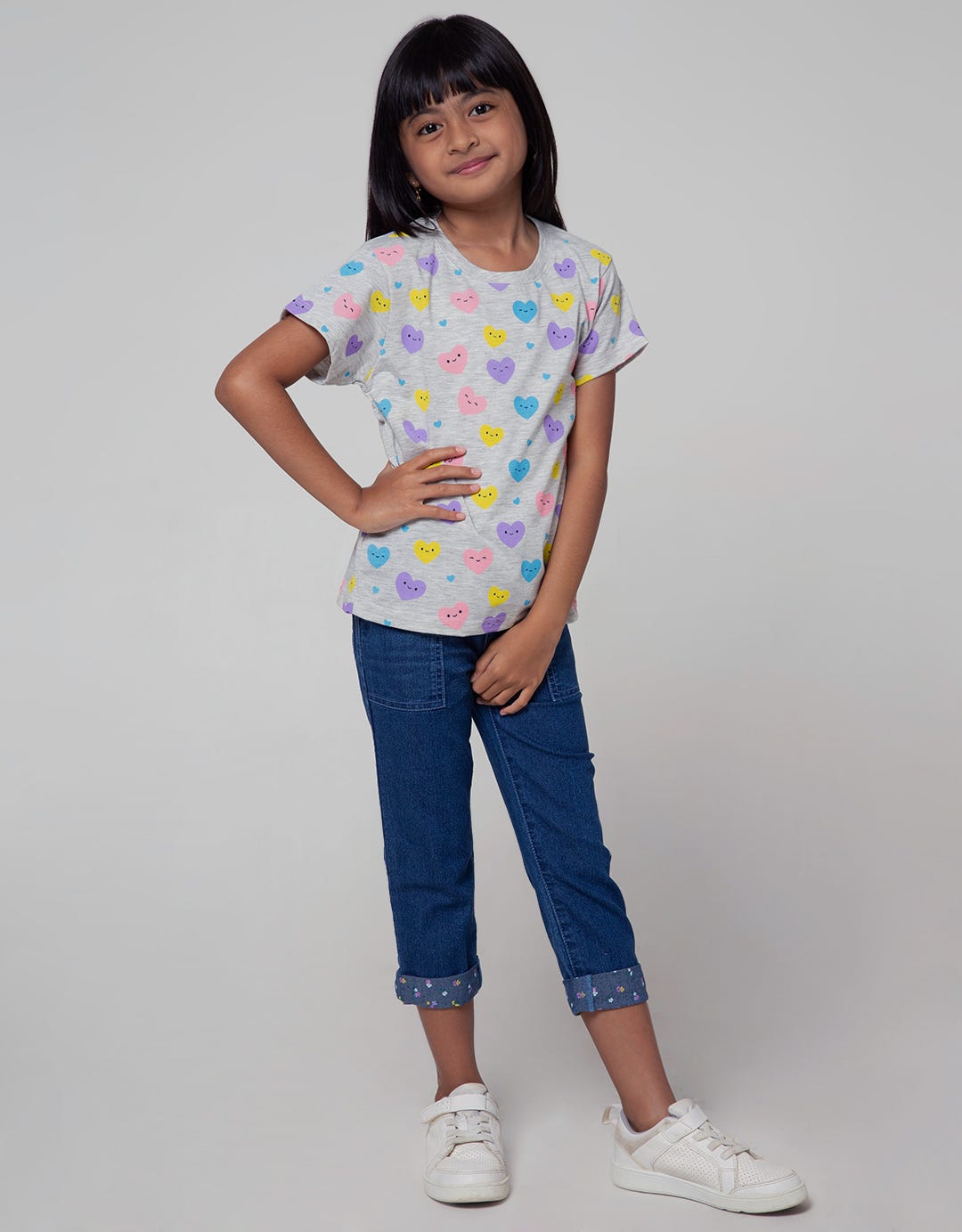 Little M Short Sleeve T-Shirt Fp Hearts