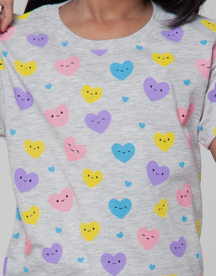 Little M Short Sleeve T-Shirt Fp Hearts