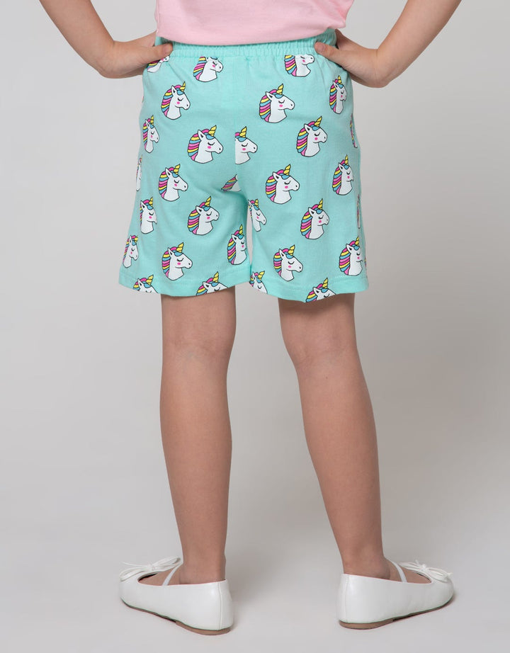Little M Short Pants Basic Short Print Unicorn Head