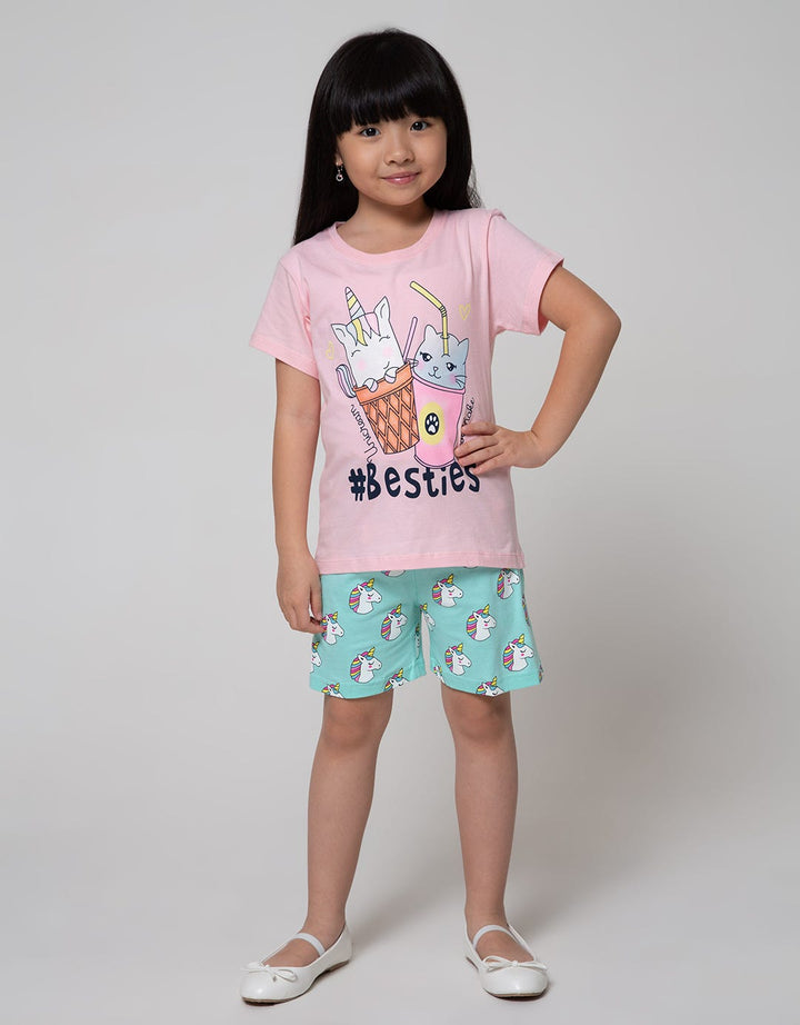 Little M Short Pants Basic Short Print Unicorn Head
