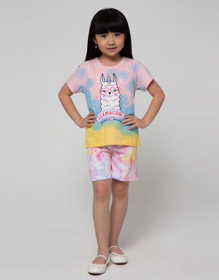 Little M Short Pants Basic Short Tie Dye Plain