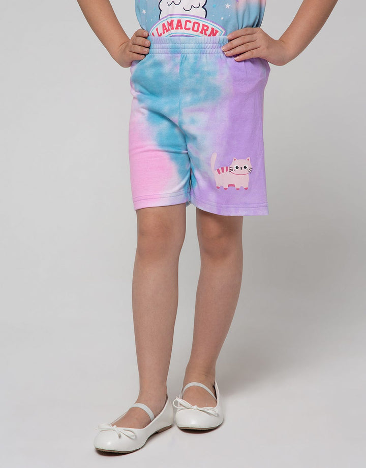 Little M Short Pants Tie Dye Sablon Cat