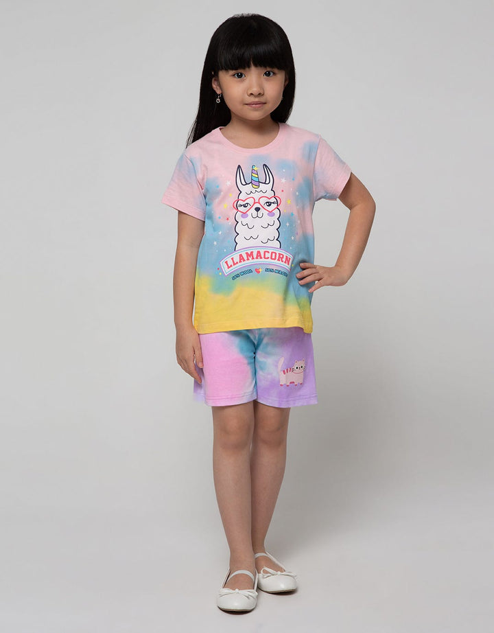 Little M Short Pants Tie Dye Sablon Cat
