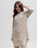 Logo Jeans Mori Khaki Long Sleeve Dress